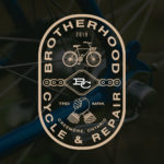 Vintage cycle shop business logo brand branding badge creative